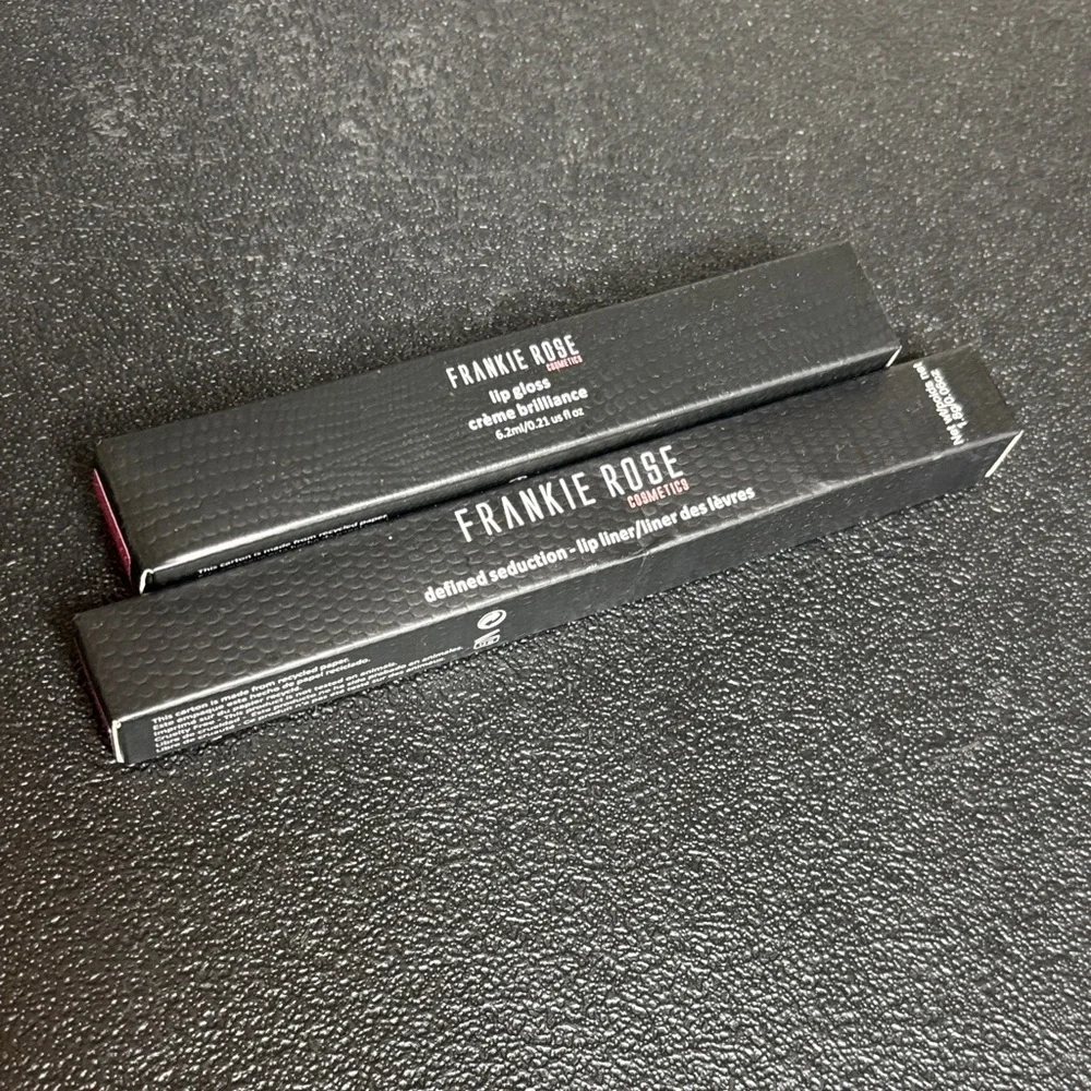 Bundle Frankie Rose Lip Liner & Lip Gloss Bundle New in Box Passion Plum Tease